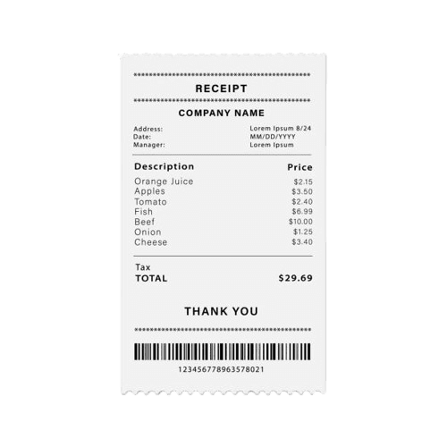 Receipt scanning preview